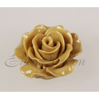 Кабошон Цветок "Роза" Смола 18-20х09мм. Цв.12 (Т.Беж)